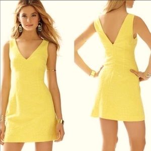 Lilly Pulitzer yellow pineapple patterned dress